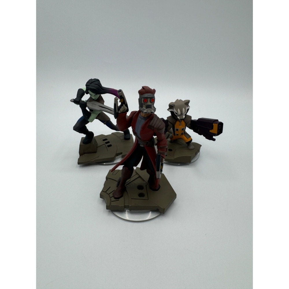 Disney Infinity Guardians Action Figures - Lot of 3 Rocket Gamora Star Lord